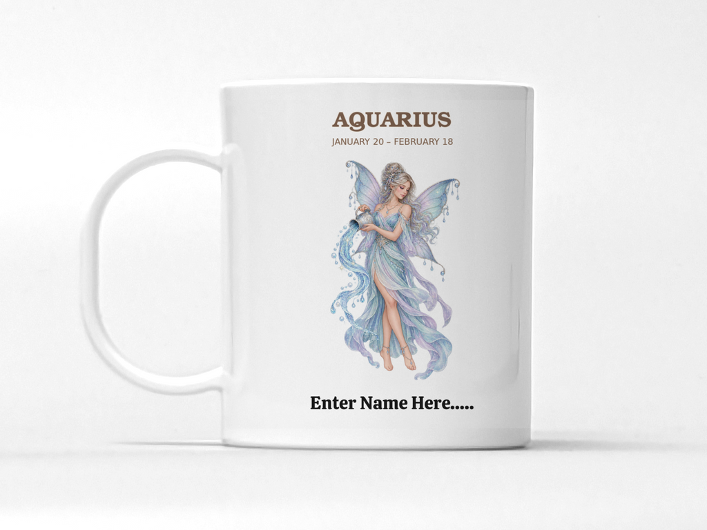 Personalized Zodiac Fairy Gift Mug — 11 oz.