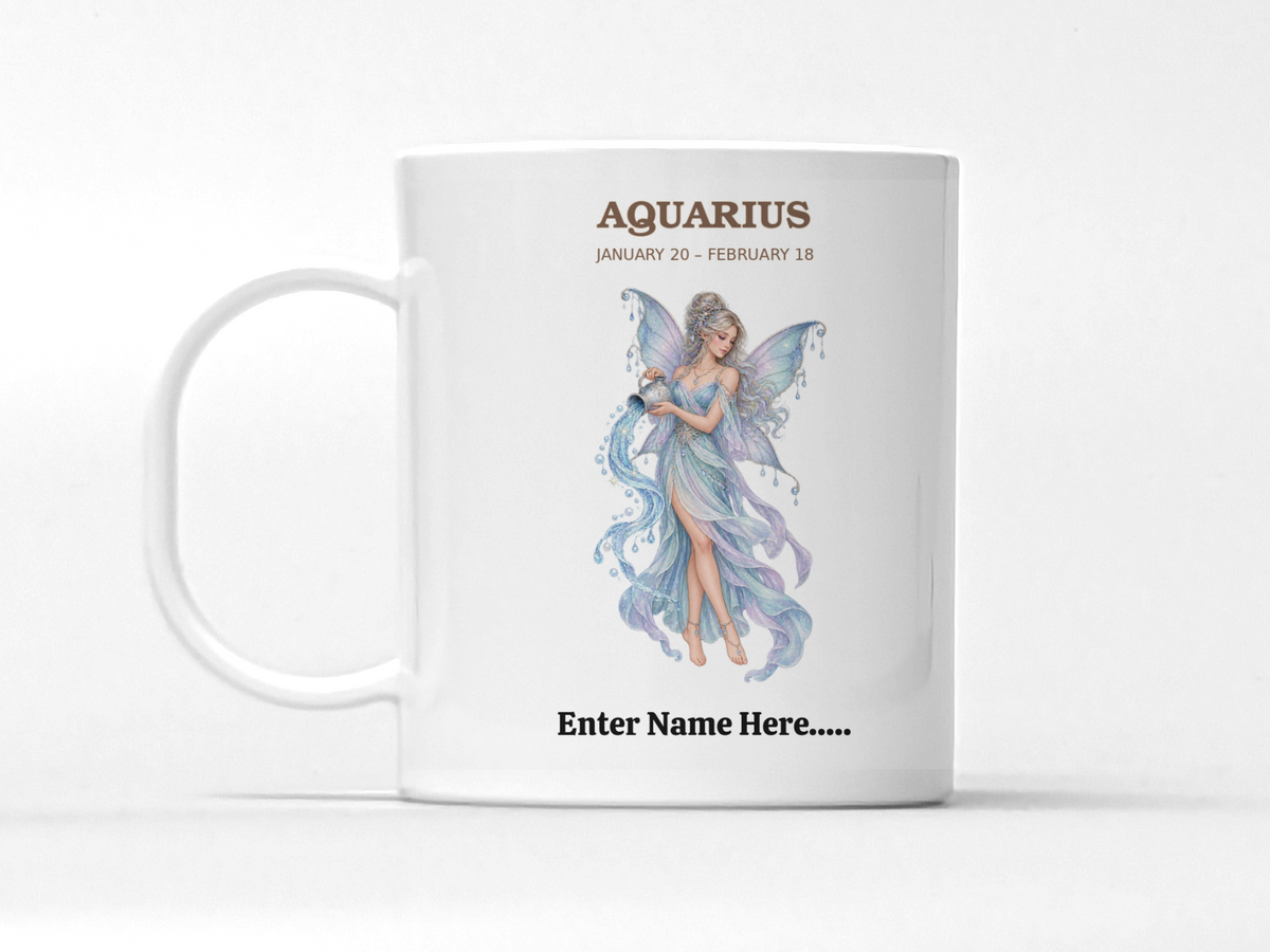 Personalized Zodiac Fairy Gift Mug — 11 oz.