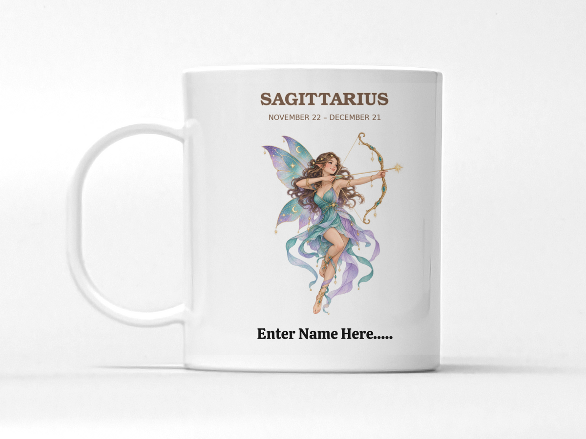 Personalized Zodiac Fairy Gift Mug — 11 oz.
