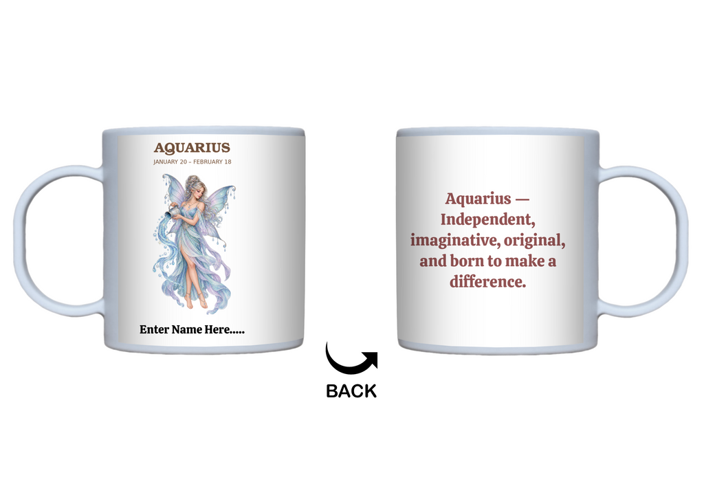 Personalized Zodiac Fairy Gift Mug — 11 oz.