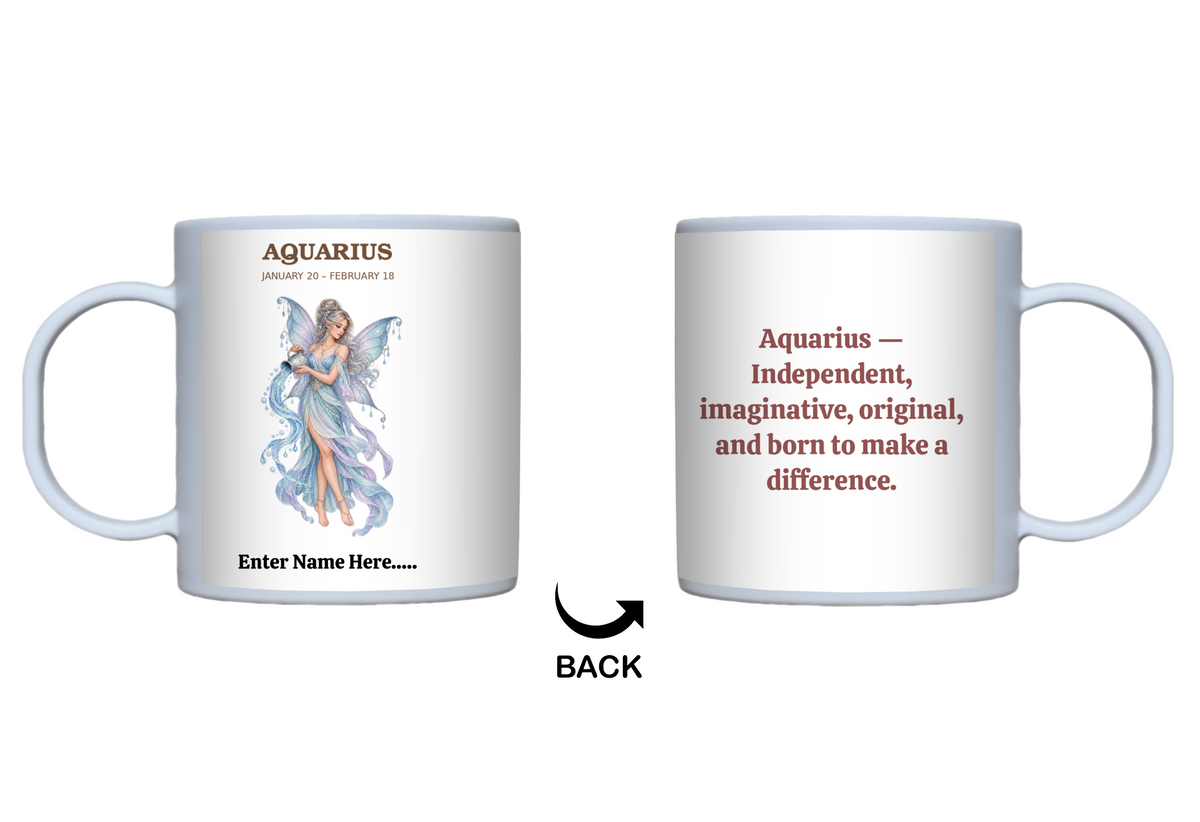 Personalized Zodiac Fairy Gift Mug — 11 oz.