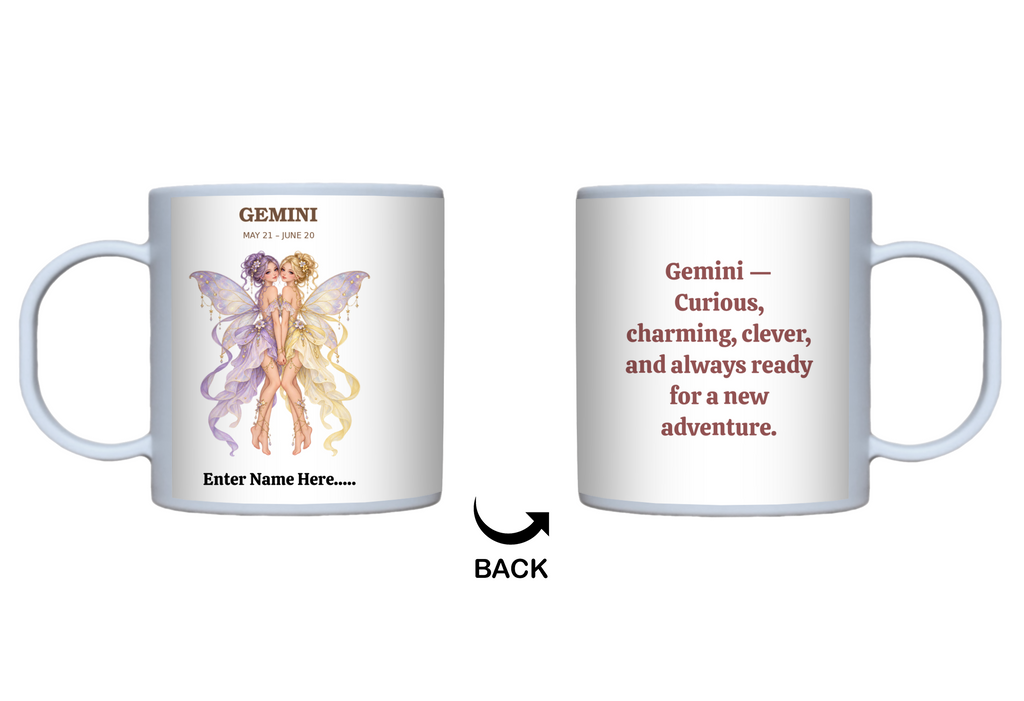 Personalized Zodiac Fairy Gift Mug — 11 oz.
