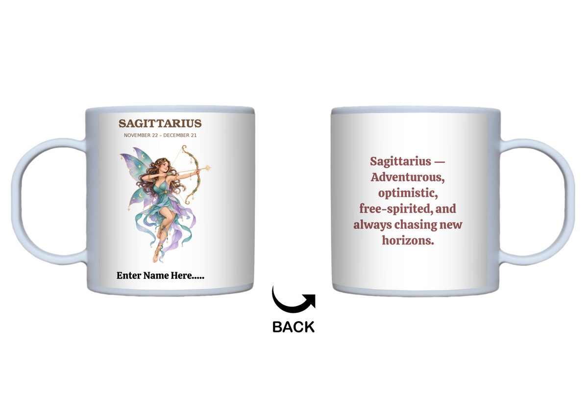 Personalized Zodiac Fairy Gift Mug — 11 oz.