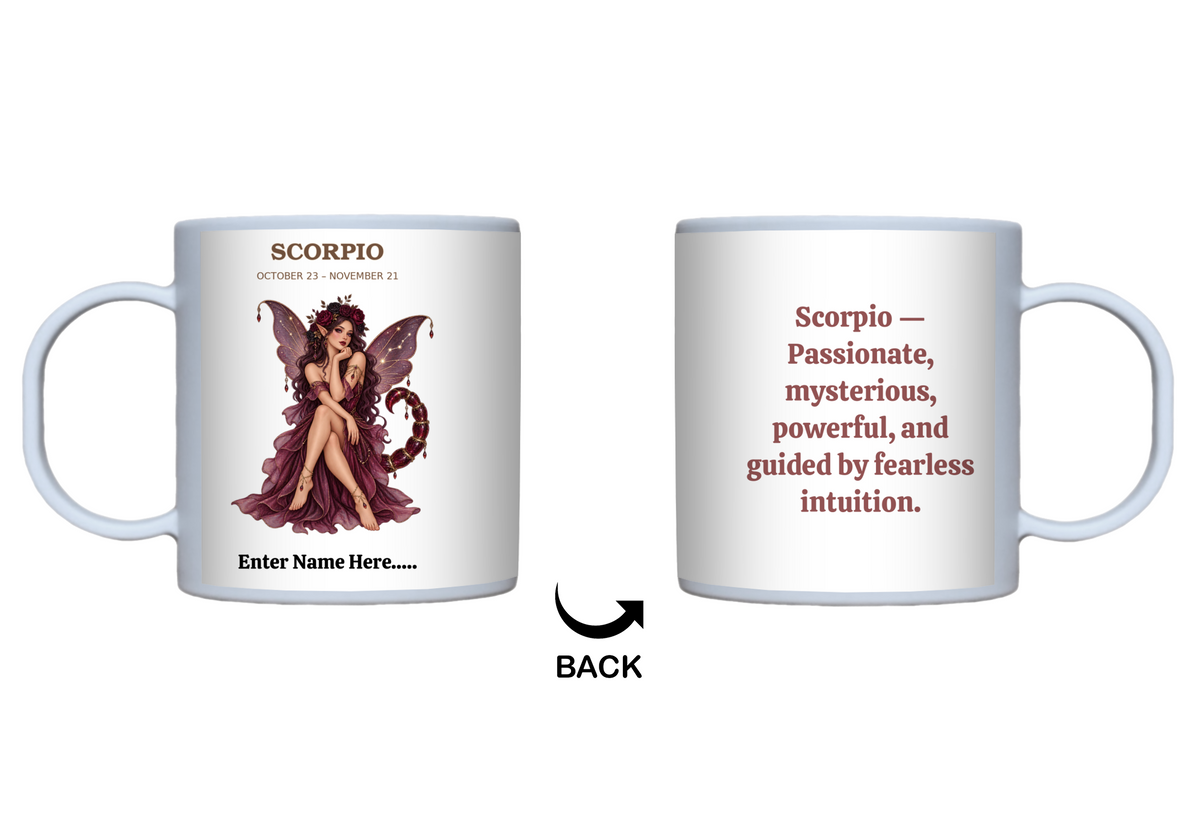 Personalized Zodiac Fairy Gift Mug — 11 oz.