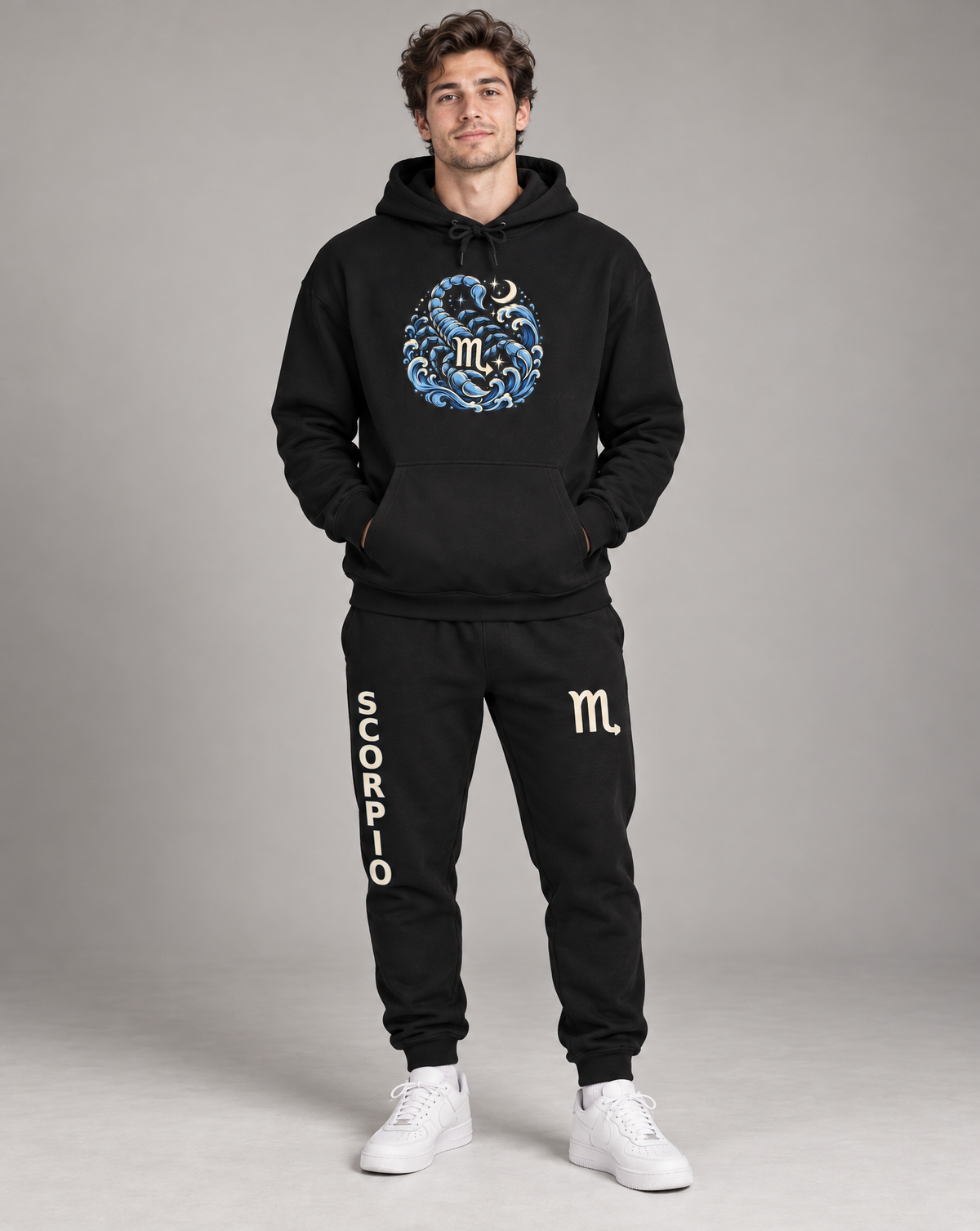 Zodiac Sign Sweatpants | Unisex Black Astrology Joggers