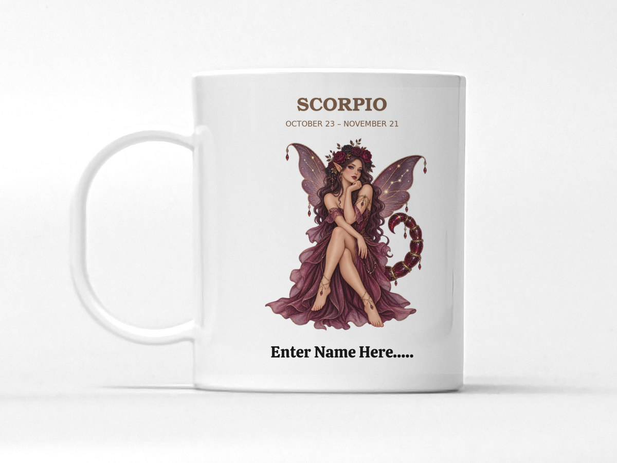 Personalized Zodiac Fairy Gift Mug — 11 oz.