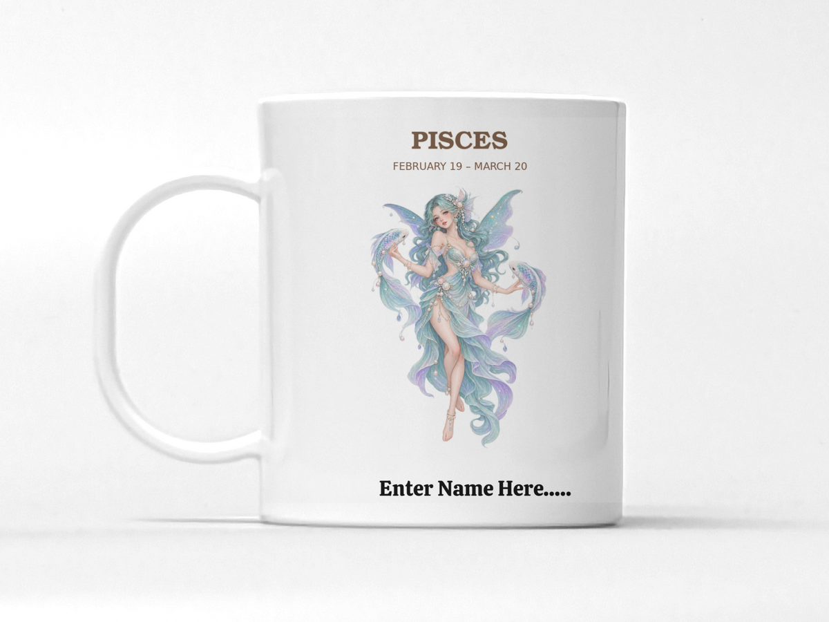 Personalized Zodiac Fairy Gift Mug — 11 oz.