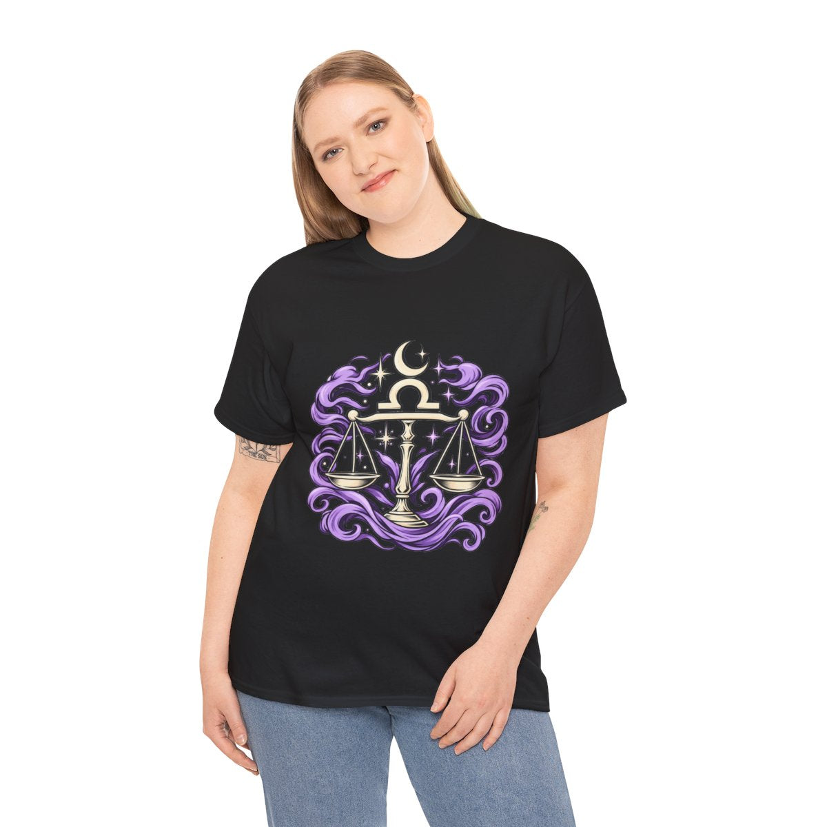 Zodiac Sign Tee | Unisex Black Heavy Cotton T-Shirt