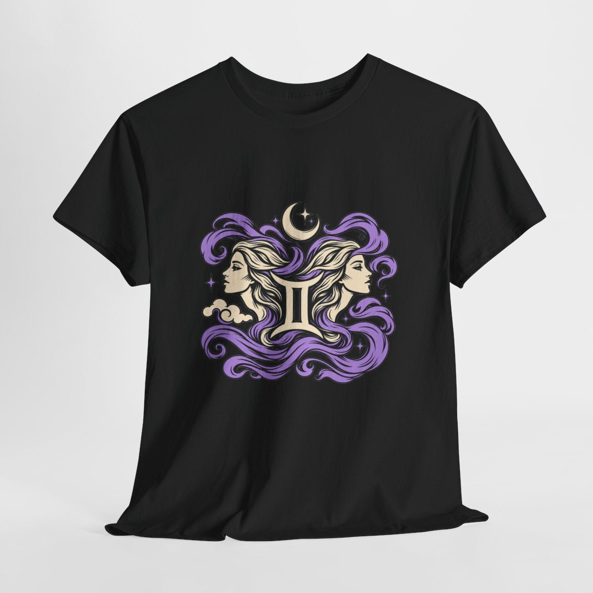 Zodiac Sign Tee | Unisex Black Heavy Cotton T-Shirt
