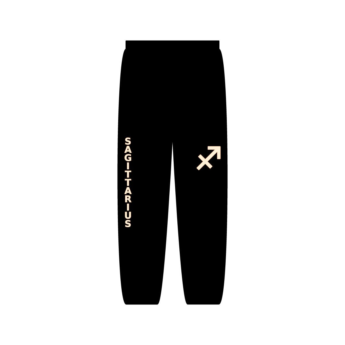 Zodiac Sign Sweatpants | Unisex Black Astrology Joggers